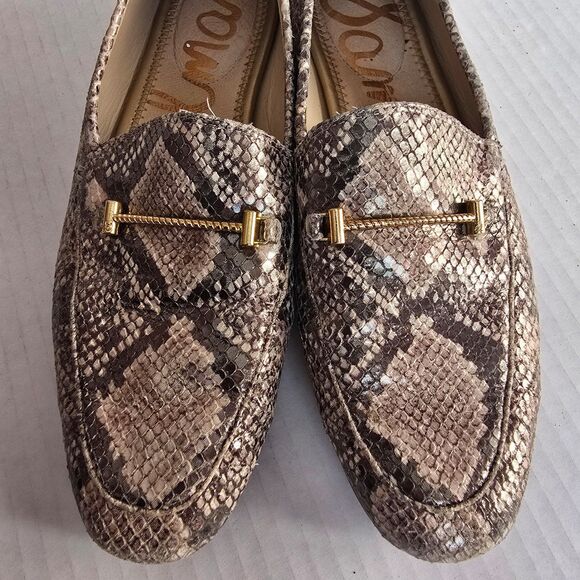 Sam Edelman Lior leather snakeskin print loafers shoes. Size 9 - Picture 3 of 9